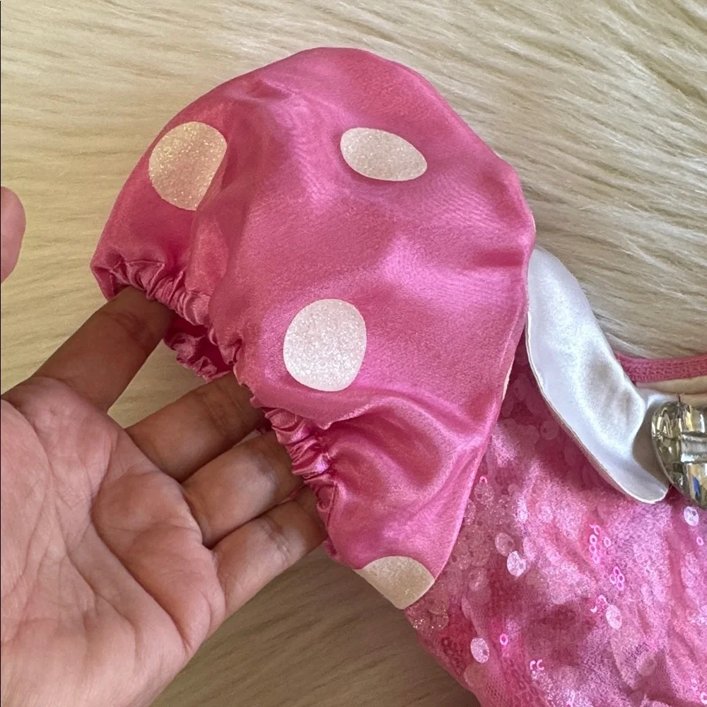 Disney Minnie Mouse Pink and White Polka Dot Costume Dress Size US 2